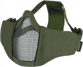 img 4 attached to OneTigris Tactical Half Face Mask: Foldable Mesh Protection For Women & Teens - 4.5 Inches