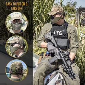 img 1 attached to OneTigris Tactical Half Face Mask: Foldable Mesh Protection For Women & Teens - 4.5 Inches