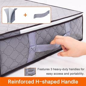 img 1 attached to Maximize Your Space With Vieshful'S 5-Pack Of Foldable Under Bed Storage Bags: Sturdy, Spacious And Conveniently Organized For All Your Household Needs
