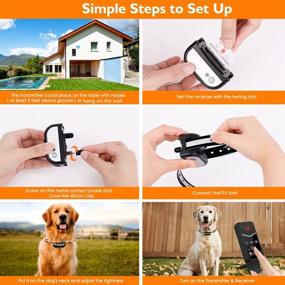 img 2 attached to 🐶 2022 Беспроводной забор для собак: 2 в 1 электрический забор и пульт для тренировки на больших/маленьких собак - водонепроницаемая система ограждения для животных с устойчивым 2,4Г сигналом.