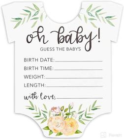 img 4 attached to 👶 Baby Shower Prediction Cards - 50 Pack (5.6 x 5 inches) - Improved SEO