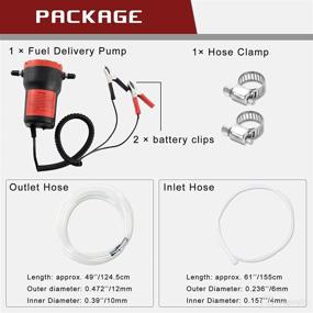 img 3 attached to 🔧 DASBET 12V 60W Oil Change Pump Extractor: Efficient Oil/Diesel Fluid Transfer with Suction Red Case