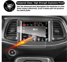 img 3 attached to 📱 Durable Tempered Glass Screen Protector for 2011-2020 Dodge Charger Uconnect Touch Screen Car Display