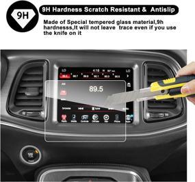 img 2 attached to 📱 Durable Tempered Glass Screen Protector for 2011-2020 Dodge Charger Uconnect Touch Screen Car Display
