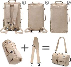 img 1 attached to 🎒 Versatile G-FAVOR 40L Travel Backpack: Vintage Canvas Rucksack & 17.3-inch Laptop Bag