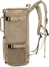 img 3 attached to 🎒 Versatile G-FAVOR 40L Travel Backpack: Vintage Canvas Rucksack & 17.3-inch Laptop Bag