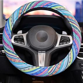 img 4 attached to Cute Steering Wheel Cover For Women Interior Accessories ... Steering Wheels & Accessories