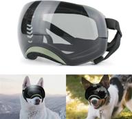 🐶 namsan dog goggles: medium-large uv dog sunglasses, windproof snow sports pet glasses in green логотип