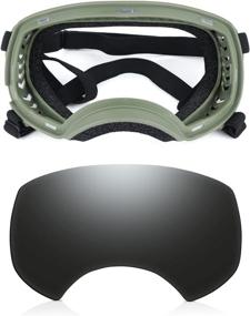 img 1 attached to 🐶 NAMSAN Dog Goggles: Medium-Large UV Dog Sunglasses, Windproof Snow Sports Pet Glasses in Green