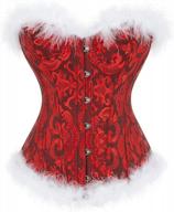 приготовьтесь к озорной рождественской вечеринке с большим корсетом в костюме санта-клауса в красном цвете! логотип