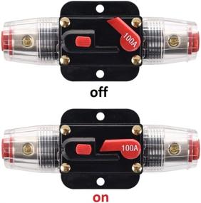 img 2 attached to 🔌 YMHTD 100A Reset Fuse 20-150AMP Inline Circuit Breaker: Enhanced 12V-24V DC Overload Protection for Car Audio, Marine Boat, Inverter and More!