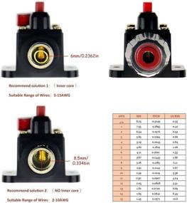 img 1 attached to 🔌 YMHTD 100A Reset Fuse 20-150AMP Inline Circuit Breaker: Enhanced 12V-24V DC Overload Protection for Car Audio, Marine Boat, Inverter and More!