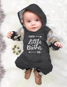 img 3 attached to Adorable Letter Printed Long Sleeve Rompers For Your Baby Boy'S Wardrobe