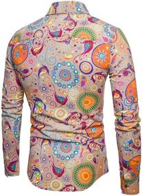 img 3 attached to 👕 QZH DUAO Paisley Vintage Men's Shirts: The Epitome of Casual Style