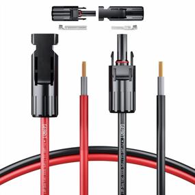 img 4 attached to 100FT Solar Extension Cable Kit - 12AWG Male To Female Connectors & Adapter Tool For Solar Panel Wire With MC4 Extension, GearIT 100Ft Black/Red