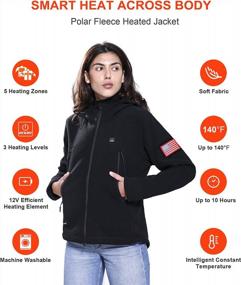 img 2 attached to DEWBU Heated Jacket Polar Fleece With 12V Battery Pack Soft Fleece Electric Heating Hoodie