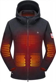 img 4 attached to DEWBU Heated Jacket Polar Fleece With 12V Battery Pack Soft Fleece Electric Heating Hoodie