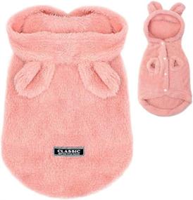 img 4 attached to 🐰 Winter Warm Small Dog Pajamas Coats for Puppy by PET ARTIST: Cute Rabbit Design, Pet PJS Jumpsuit with Soft Fleece Hoodie Clothes for Chihuahua, Yorkie, and Poodles