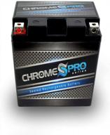 rechargeable replacement yb14a-a2 high performance power sports battery -chrome pro battery logo