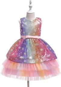 img 1 attached to Glamulice Princess Sequence Bridesmaid Graduation Girls' Clothing ~ Dresses