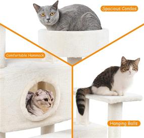 img 2 attached to 🐱 Hawsaiy 36″ Cat Tree Tower - Indoor Cat Furniture Condo with Sisal Scratching Posts and 2 Platforms