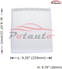 img 3 attached to 🚘 POTAUTO MAP 1005W (CF10138) High Performance Cabin Air Filter for LEXUS IS300 RX300 TOYOTA HIGHLANDER - Replacement Guide