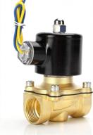 12v brass solenoid valve, 3/4" electric air valve for water, air, gas, fuel and oil - normally closed by beduan logo