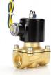12v brass solenoid valve, 3/4" electric air valve for water, air, gas, fuel and oil - normally closed by beduan logo