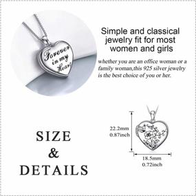 img 1 attached to Personalized Love Heart Locket Necklace With Sterling Silver - Holds Your Cherished Memories Forever