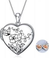 personalized love heart locket necklace with sterling silver - holds your cherished memories forever logo