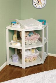 img 1 attached to 👶 Convenient Diaper Corner Baby Changing Table with Contoured Pad: The Ultimate Solution for Easy Diaper Changes