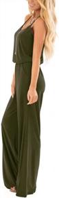 img 1 attached to Women'S Casual Sleeveless Jumpsuit With Wide Leg Pants, Spaghetti Straps And Loose Fit By Lacozy