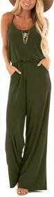 img 4 attached to Women'S Casual Sleeveless Jumpsuit With Wide Leg Pants, Spaghetti Straps And Loose Fit By Lacozy