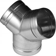 y shape metal 3 way duct hose connector, duct splitter for exhaust fan dryer hose, y joint (4'' inch, y- shape) logo
