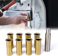 🔧 brass door bushing removal tool - xprite door pin guides and hinge liners, compatible with jeep wrangler jk jku 07-18 & 18-21 jl jlu jt, 8pc логотип