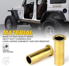 img 3 attached to 🔧 Brass Door Bushing Removal Tool - Xprite Door Pin Guides and Hinge Liners, Compatible with Jeep Wrangler JK JKU 07-18 & 18-21 JL JLU JT, 8PC