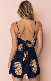 img 1 attached to 👗 Angashion Womens Printed Spaghetti Jumpsuit: A Stylish Addition to Your Dress Collection