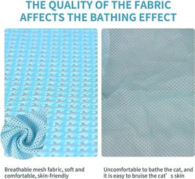 img 2 attached to 🐱 WZ PET Cat Bathing Bag - Ultimate Cat Shower Net for Gentle and Effective Grooming - Adjustable and Breathable Cat Washing Shower Bag