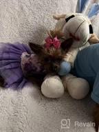 img 1 attached to 👗 QingLuo Sweet Puppy Dog Princess Dress - Pink/Purple Bow Lace Tutu Skirt - Doggie Dress for Dog/Cat (X-Small, Purple) review by Melvin Balamani