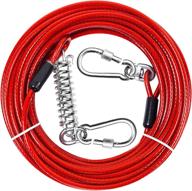 🐶 derkriy heavy duty dog tie out cable for large dogs - durable, chew proof runner cable, 30ft/50ft length, up to 300lbs capacity - ideal for yard, camping, park, outdoor activities logo