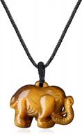ожерелье с кулоном и амулетом в виде слона с тигровым глазом для мужчин и женщин логотип