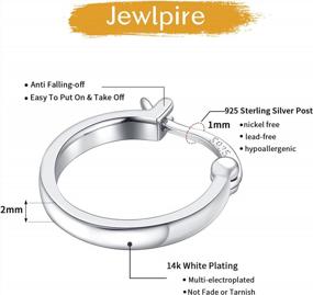 img 1 attached to Hypoallergenic Lightweight Small Hoop Earrings For Women - 14K Real Gold Plated With Cubic Zirconia Accents - Jewlpire 925 Sterling Silver Post - Perfect Jewelry Gifts, Available In 15Mm/20Mm Sizes