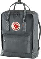 🎒 fjallraven kanken classic backpack - super grey-chess pattern for everyday essentials logo