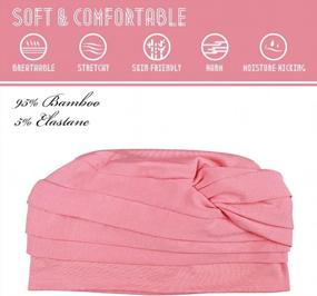 img 3 attached to Warm & Super Comfy Bamboo Chemo Headwear Head Wraps For Cancer Patients