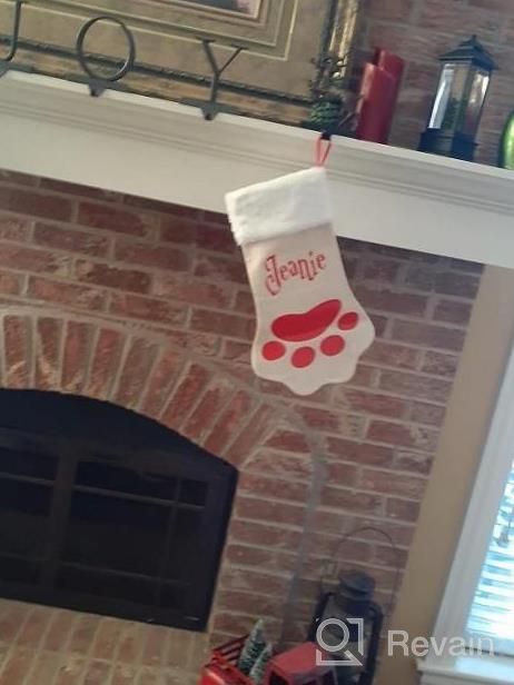 img 1 attached to Customized 20 Inch Big Christmas Stocking With Personalized Name - Rustic Holiday Fireplace Decoration And Family Gift review by Donald Phi