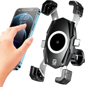 img 4 attached to 📱 KEWIG Moto Phone Mount, Bicycle Phone Holder, 1S Auto Lock & Release, Bike Scooter Phone Clip Clamp Fits 4.7-6.9 Inches