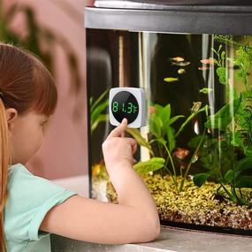 img 3 attached to PAIZOO Digital Aquarium Thermometer: LED Display, High Accuracy, Touch & Sleep Mode, Temperature Sensor for Fish Tank