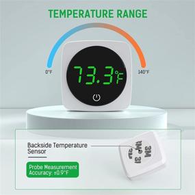 img 2 attached to PAIZOO Digital Aquarium Thermometer: LED Display, High Accuracy, Touch & Sleep Mode, Temperature Sensor for Fish Tank