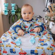🍼 baby bibs with coverall design - silicone spoon and fork included, waterproof infant bibs for highchair feeding логотип