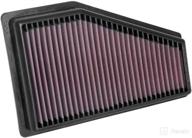 🚗 k&amp;n high performance engine air filter: premium replacement car air filter, washable: compatible with 2019 jeep cherokee, 3.2l v6 and 2.4l l4, part number 33-5089 логотип